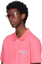 Alexander McQueen Silver Rimless Shield Sunglasses