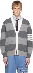 Thom Browne Gray Rose Icon Cardigan