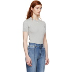 Courreges Silver Ribbed Mock Neck Sweater