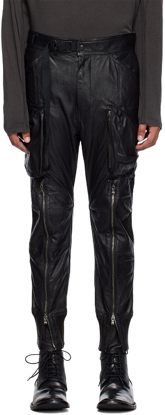 Photo: The Viridi-anne Black Belted Leather Pants