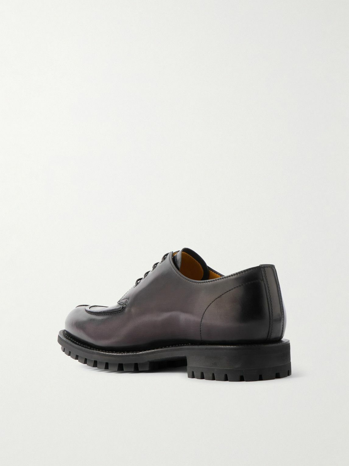 Berluti - New Oslo Venezia Leather Derby Shoes - Brown