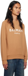 Balmain Orange Printed Sweatshirt