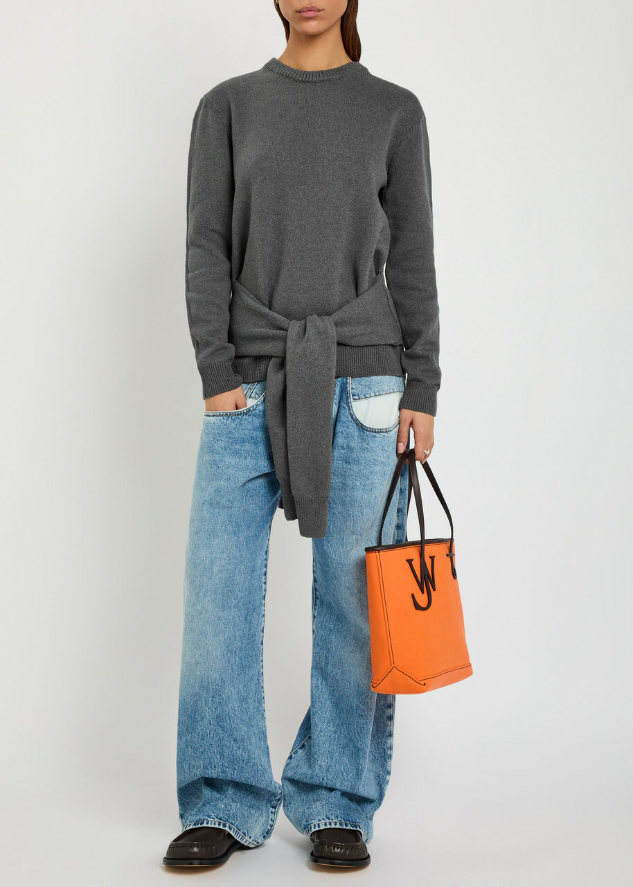 JW Anderson Waist Tie Wool-blend Jumper Grey