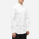 Thom Browne Men's 4 Bar Button Down Oxford Shirt in White