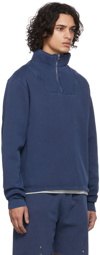 Les Tien Blue Half-Zip Yacht Sweatshirt
