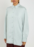Day Birger ET Mikkelsen Strong Open-back Satin Shirt Light Blue