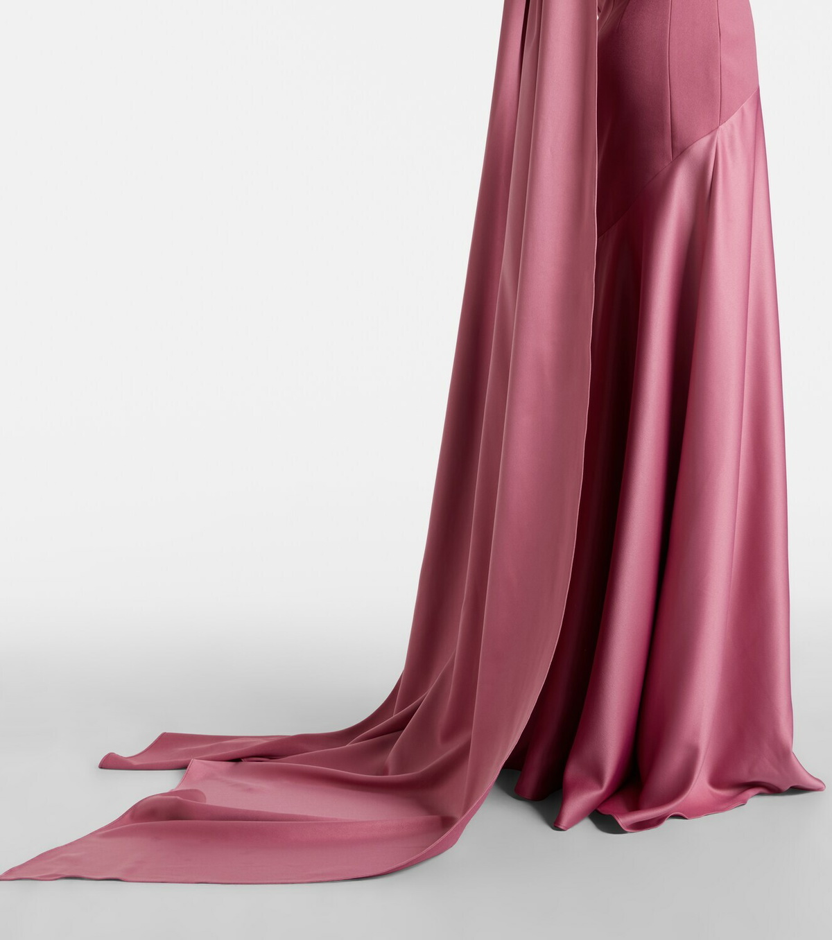 Solace London Mae satin-paneled bustier gown