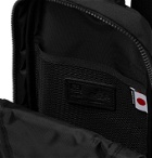 Master-Piece - Rebirth Project Leather-Trimmed Crinkled-Shell and Canvas Sling Backpack - Black