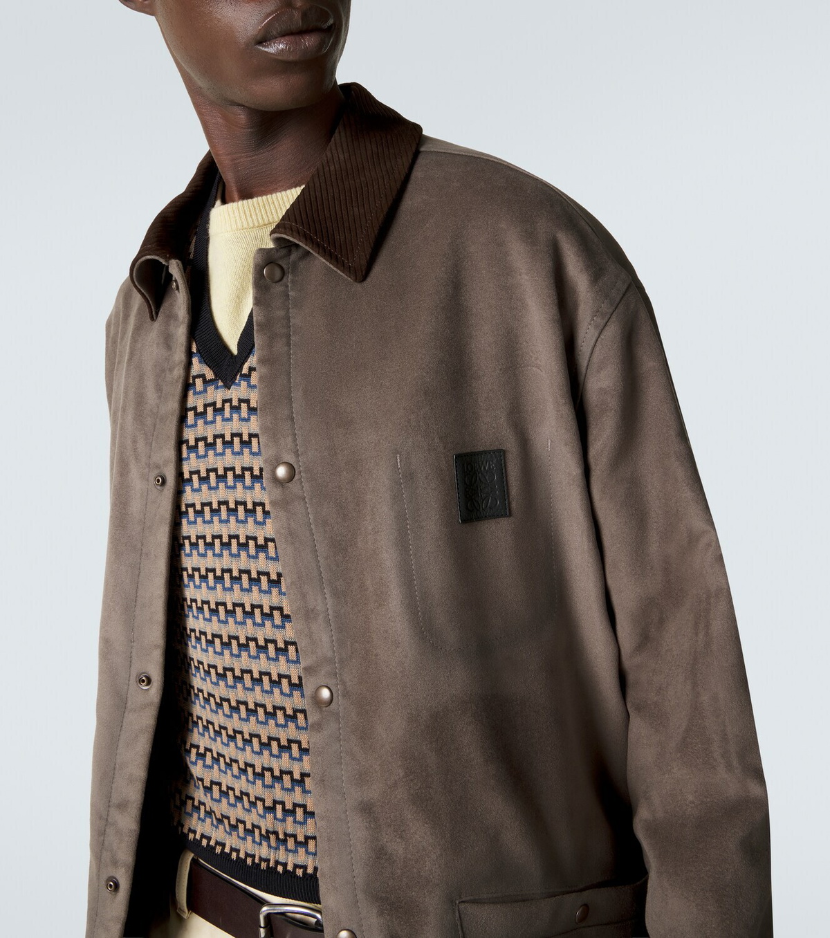 Loewe Suede-trimmed jacket