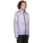 John Elliott Reversible Brown and Purple Polar Fleece Jacket