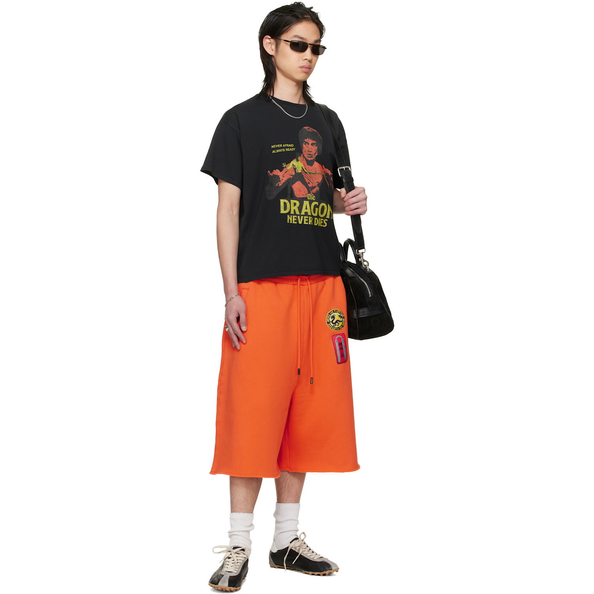 LU'U DAN BRUCE LEE x LỰU ĐẠN Black Athletic T-shirt