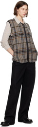 NEEDLES Gray & Brown W.U. Piping Vest