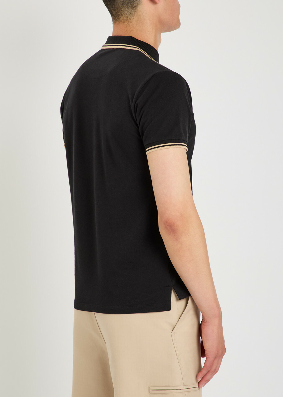 Vivienne Westwood Logo-embroidered Piqué Cotton Polo Shirt Black