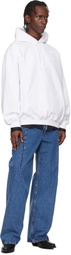 VETEMENTS White Taped Logo Hoodie