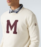Moncler Embroidered cotton-blend sweater
