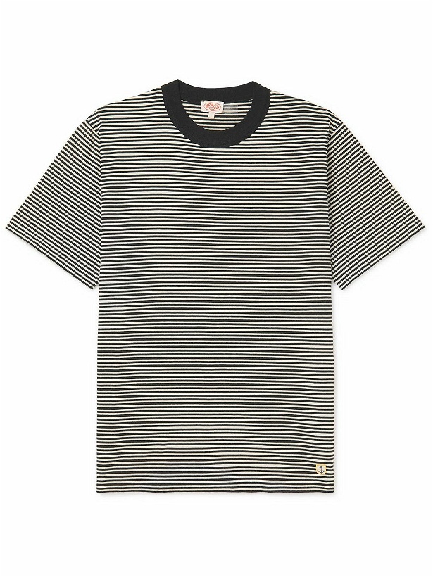 Photo: Armor Lux - Striped Cotton-Jersey T-Shirt - Black