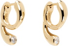 Maria Black Gold Mermaid Pool Huggie Earrings