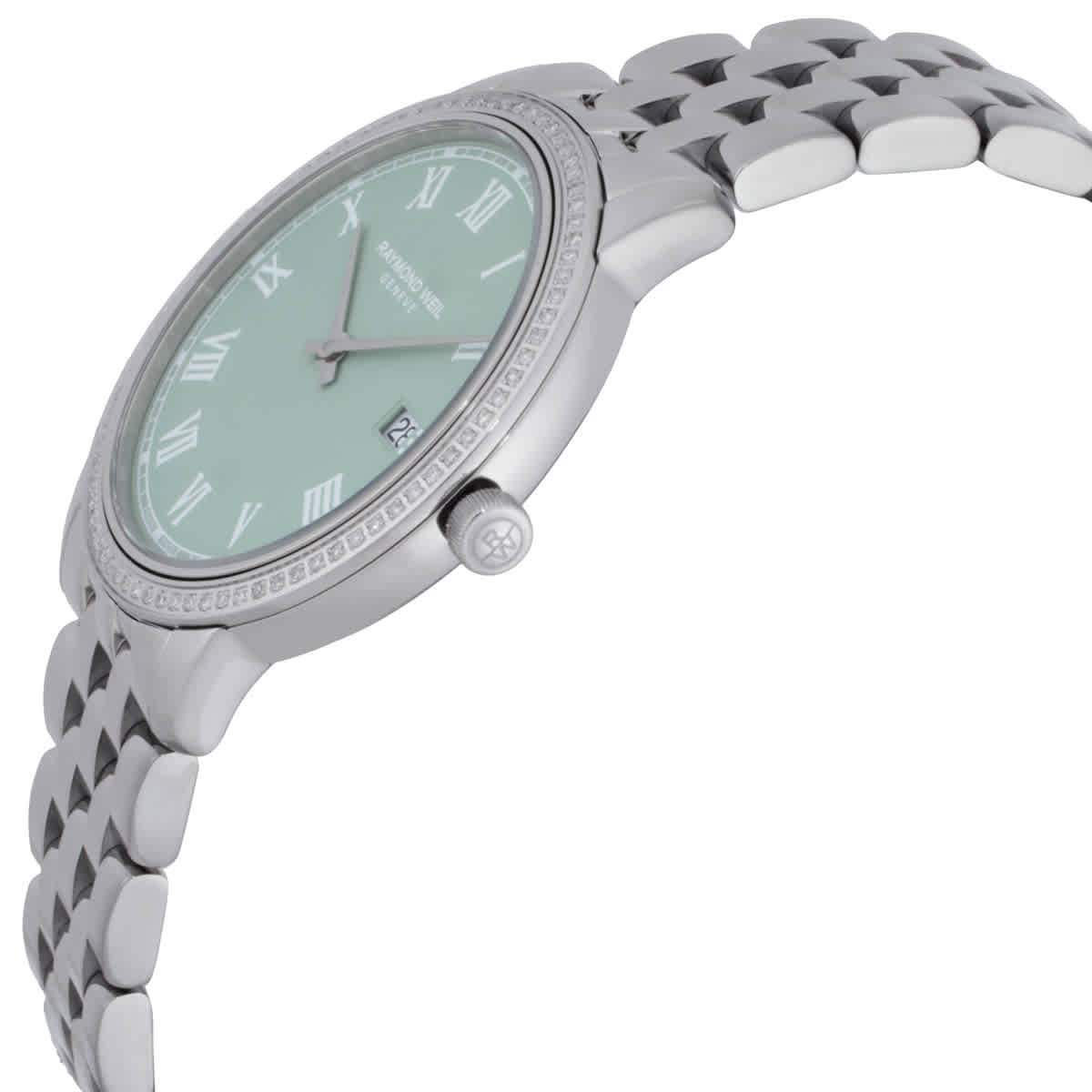 Raymond Weil Toccata Quartz Diamond Green Dial Ladies Watch 5385-STS-00520
