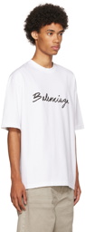 Balenciaga White Cotton T-Shirt