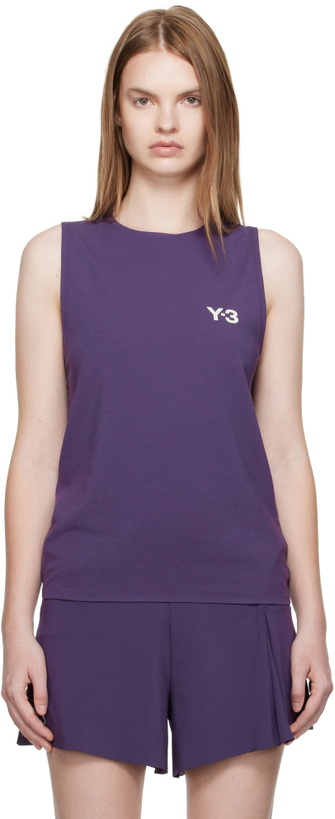 Photo: Y-3 Purple US Open Tennis Match Pro Tank Top