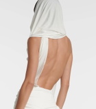 Magda Butrym Floral-appliqué hooded bodysuit