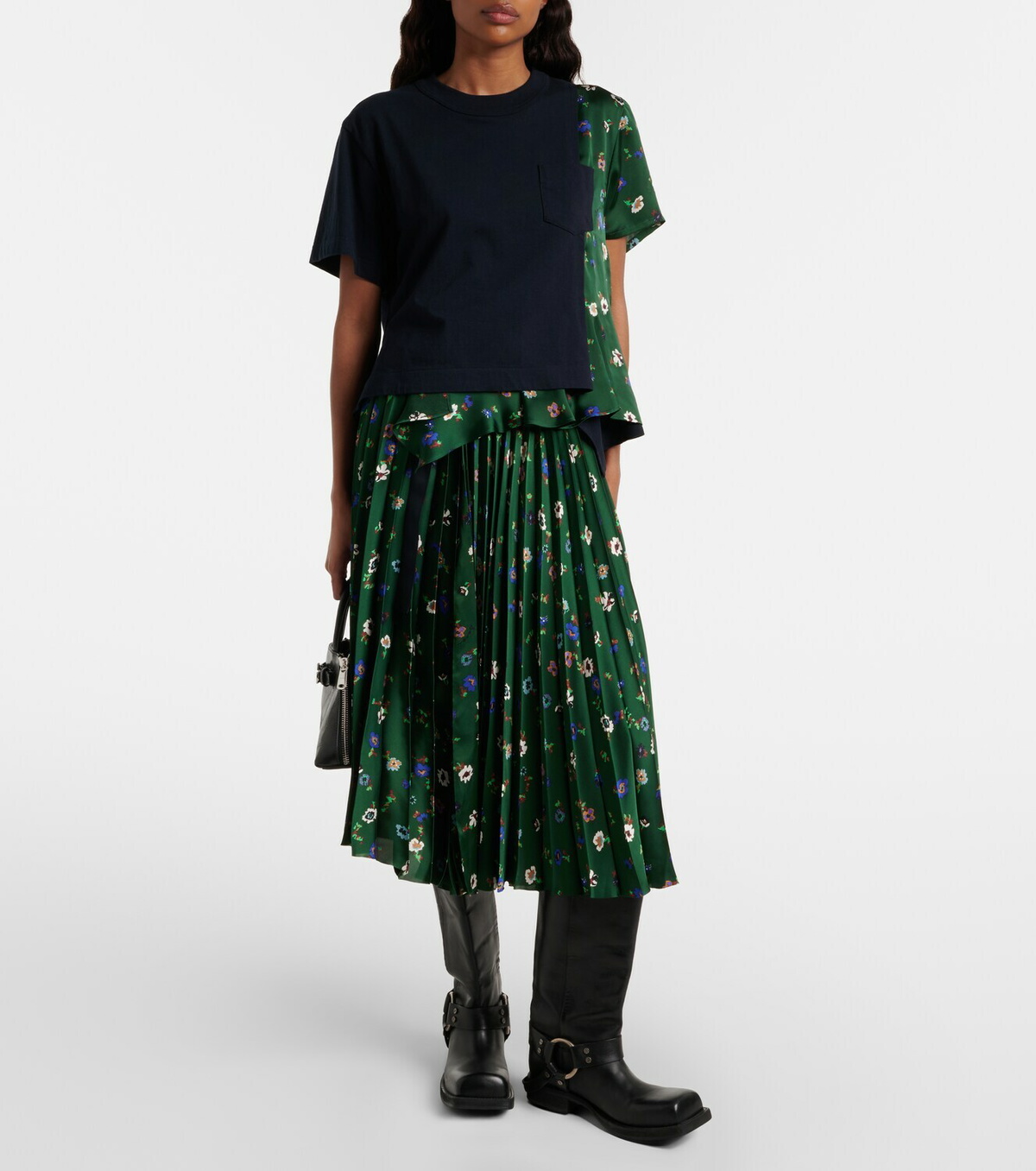 Sacai Floral cotton top