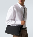 The Row Lloyd leather-trimmed shoulder bag