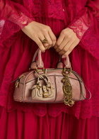 Chloe Paddington Leather bag Charm - Pink - One Size