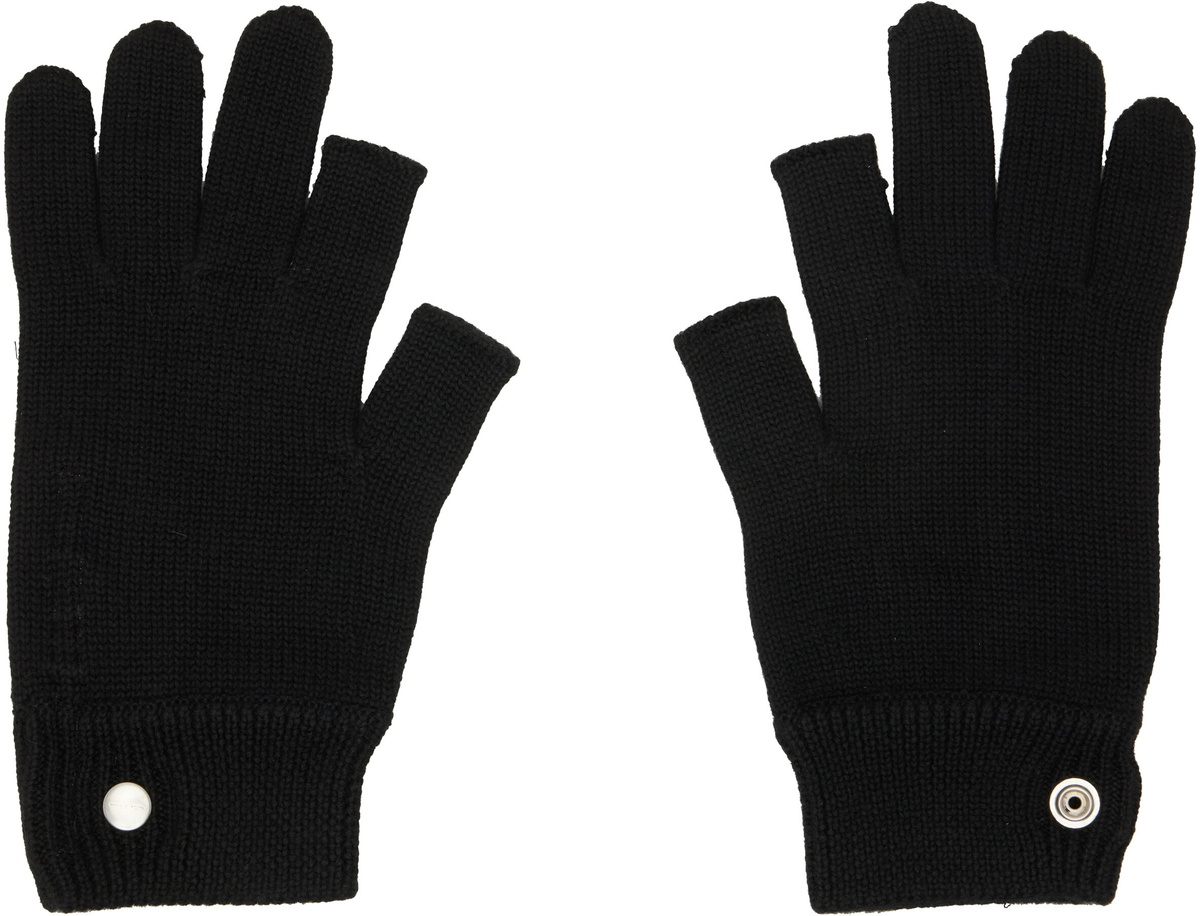 Rick Owens Black Tower Touchscreen Gloves