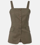 Max Mara Plaid virgin wool top