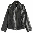 Our Legacy Women's Mini Leather Jacket in Top Dyed Black Leather