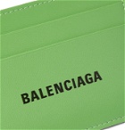 Balenciaga - Logo-Print Full-Grain Leather Cardholder - Green
