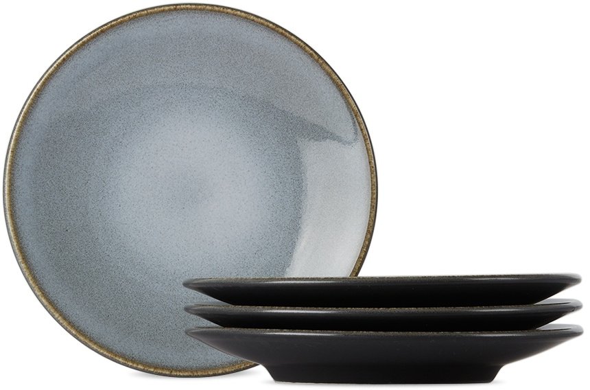 JAR CERAMISTES Black Tourron Dessert Plate Set