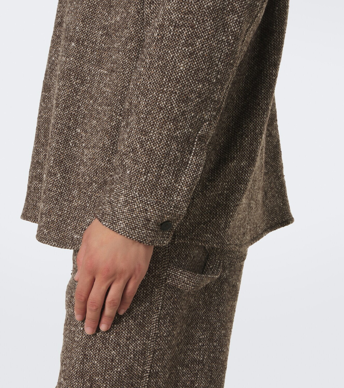 Auralee Wool tweed overshirt