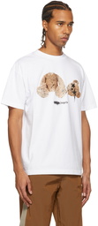 Palm Angels White Bear Sprayed Classic T-Shirt