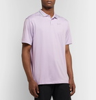 Nike Golf - Vapor Logo-Embroidered Striped Stretch Dri-FIT Golf Polo Shirt - Lilac