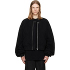 Rick Owens Black Tower Secchia Flight Bomber Jacket
