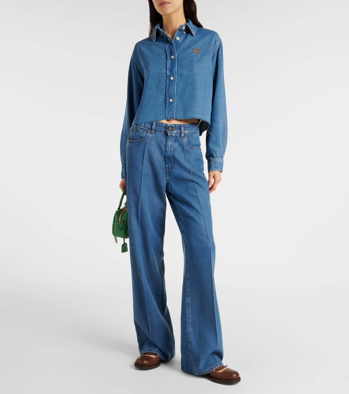 Miu Miu Mid-rise wide-leg jeans Miu Miu