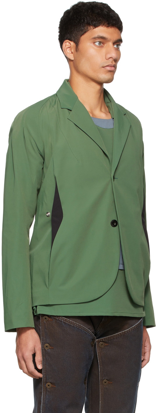 Kiko Kostadinov Green Harkman Darted Shoulder Blazer Kiko Kostadinov