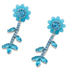 Shrimps Women's Autry Flower Earrings in Blue/Silver