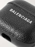 Balenciaga - Logo-Print Full-Grain Leather AirPods Pro Case