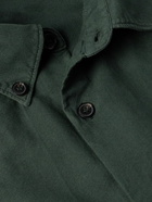 A.P.C. - Mateo Button-Down Collar Logo-Embroidered Cotton-Twill Shirt - Green