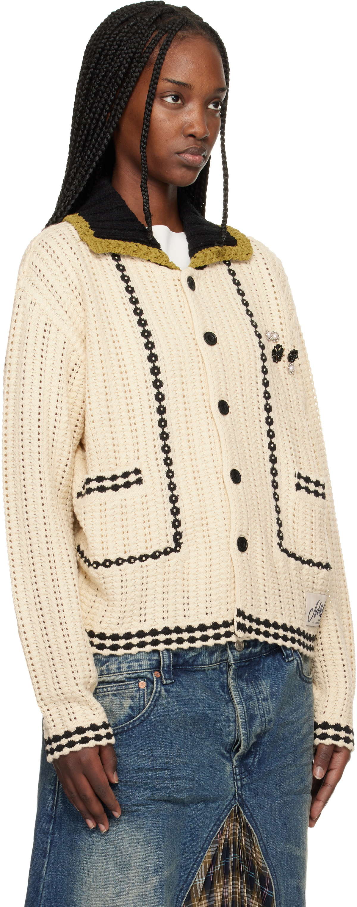 Andersson Bell Off-White New Fantasia Collar Cardigan