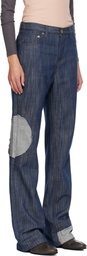 Edward Cuming Indigo Circle Window Jeans