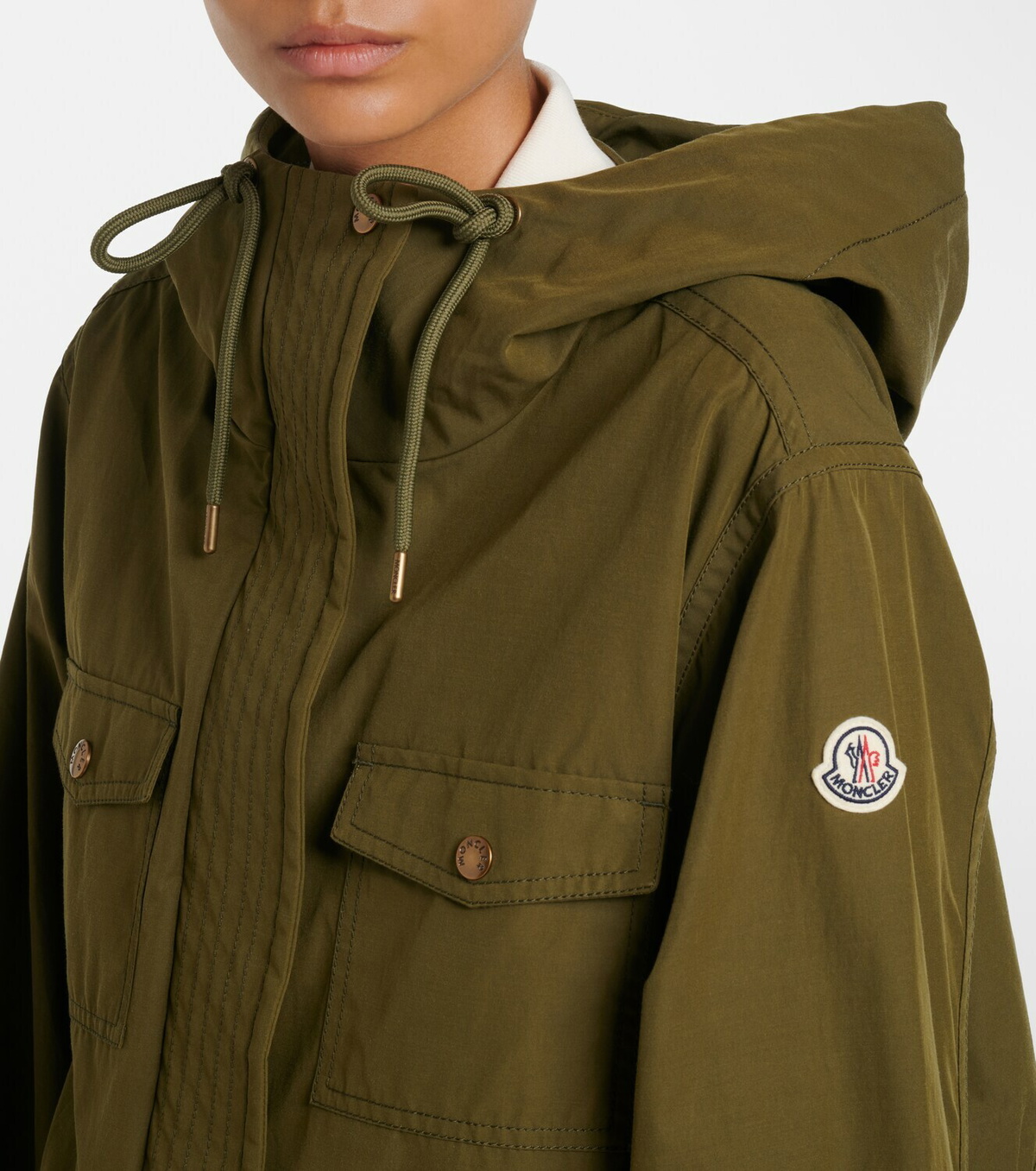 Moncler Serin hooded canvas jacket