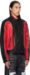 Diesel Black & Red Paneled Jacket