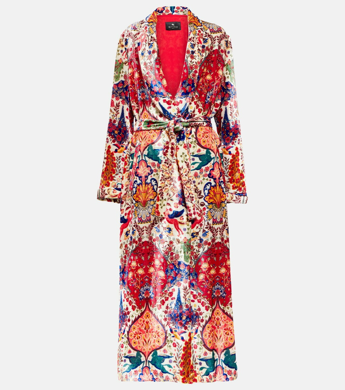 Etro - Printed velvet robe
