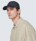 Loro Piana Logo suede baseball cap