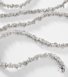 Suzanne Kalan Bold Burst 18kt white gold tennis necklace with diamonds