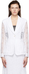 Erdem White Lilith Blazer